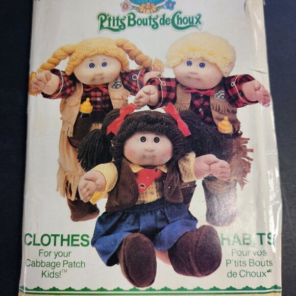 Butterick 6825 Cabbage Patch Kids Doll Clothes Pattern Western Wear - Picture 3 of 9